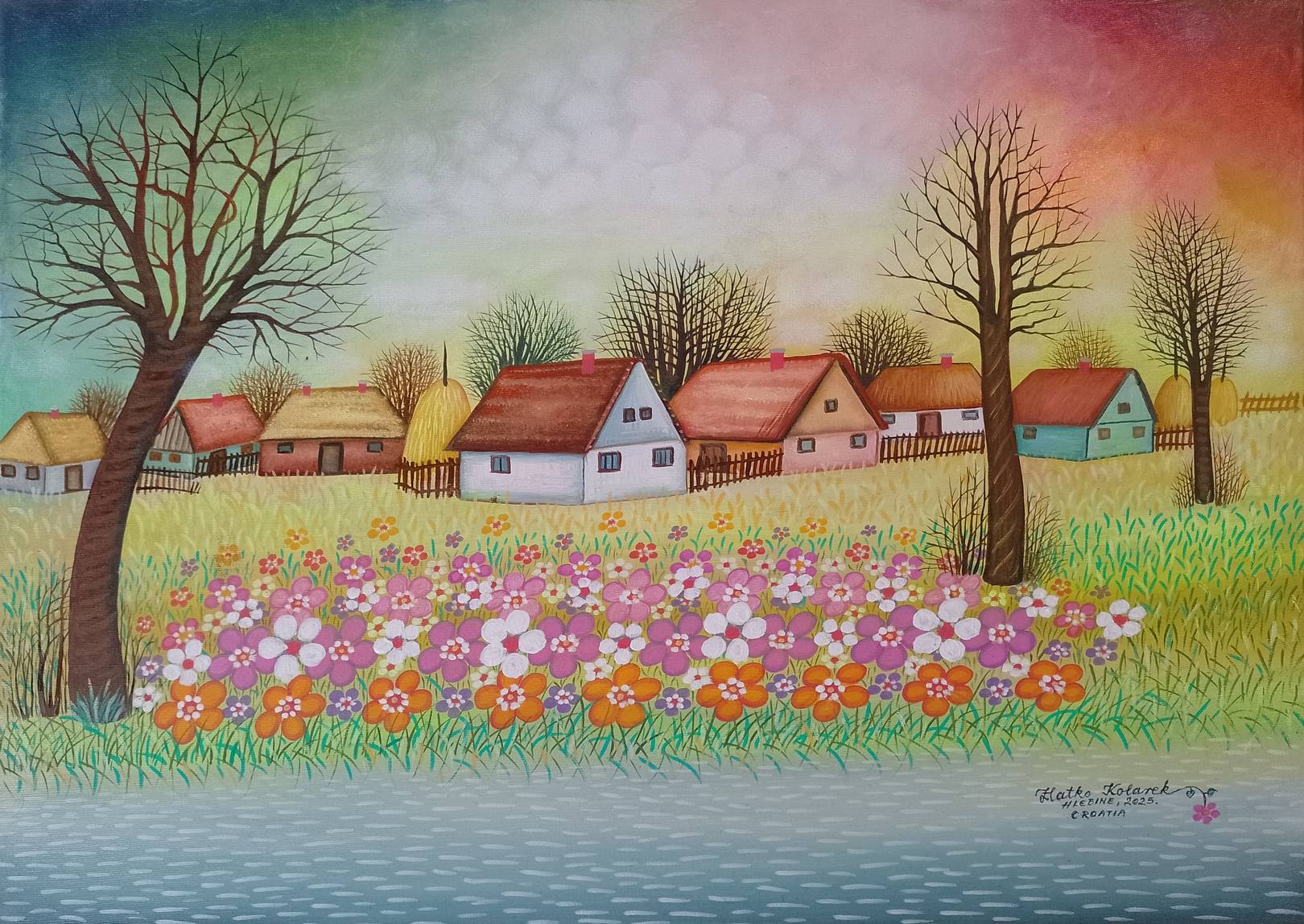 Zlatko Kolarek Cvjetna livada 2025 ulje na platnu 500x700mm