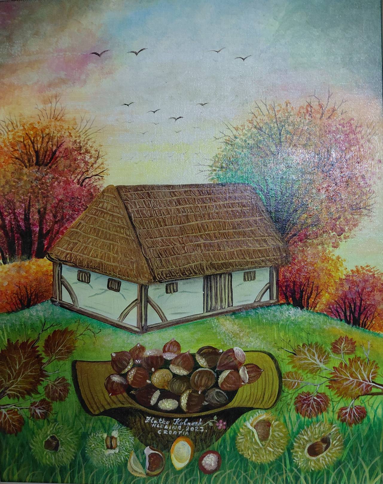 Zlatko Kolarek Jesen 2023 akril na platnu 500x400mm