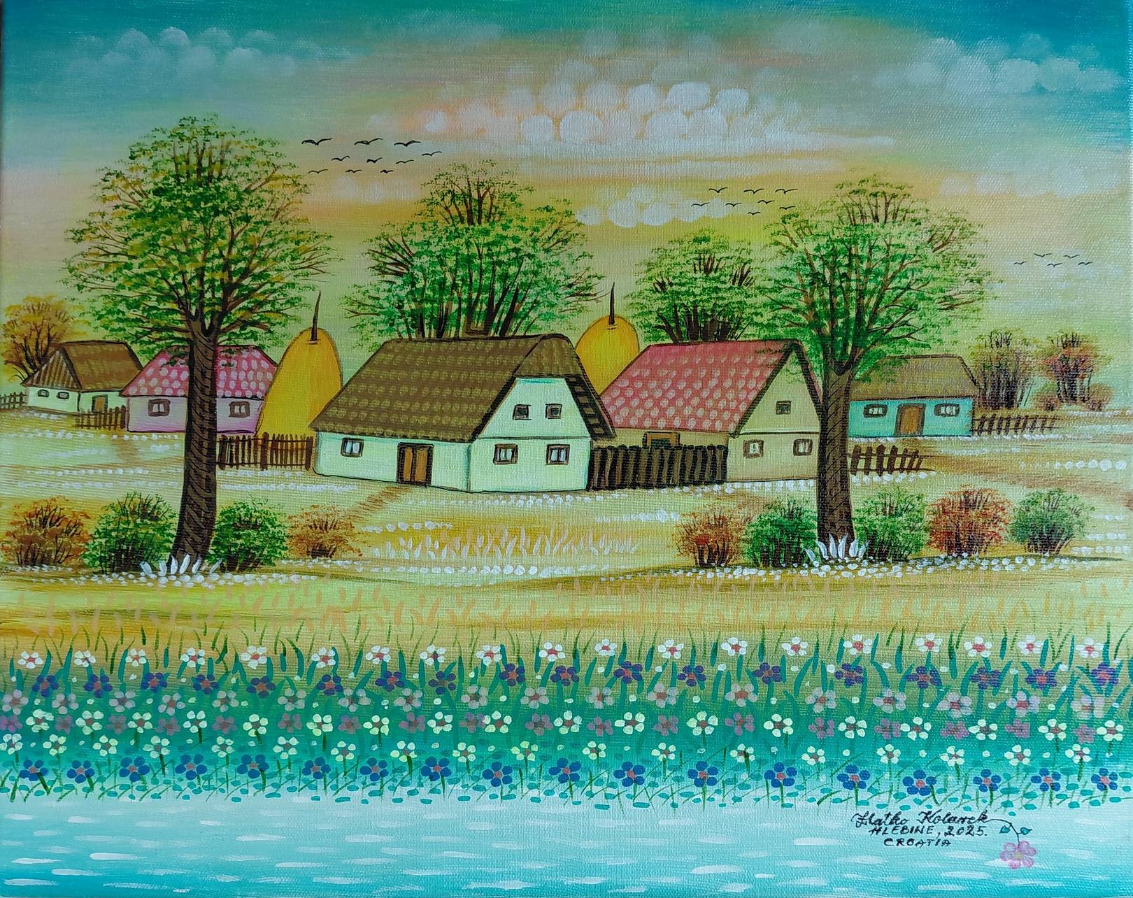 Zlatko Kolarek Krajolik 2025 akril na platnu 400x500mm