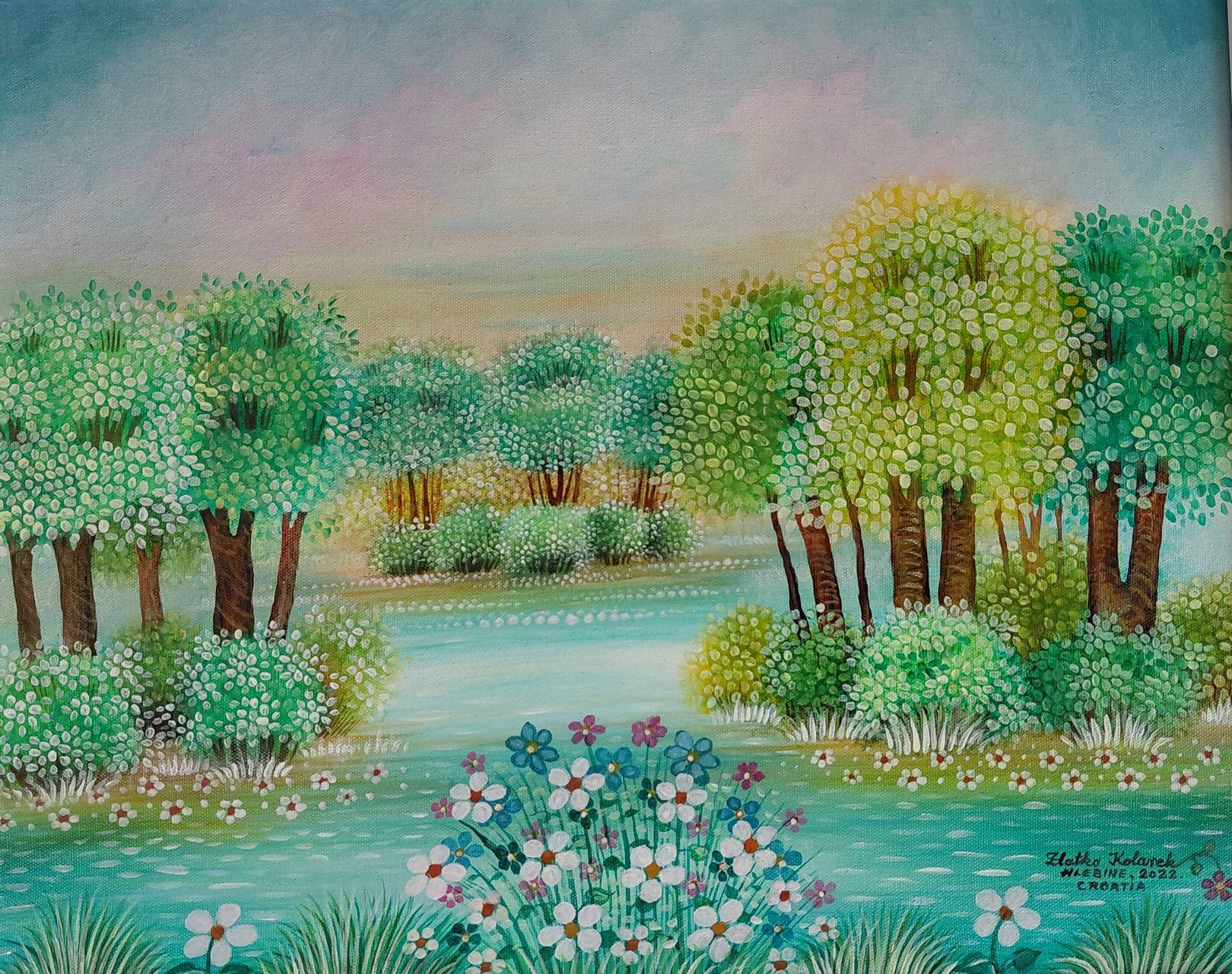 Zlatko Kolarek Ljeto 2022 akril na platnu 400x500mm