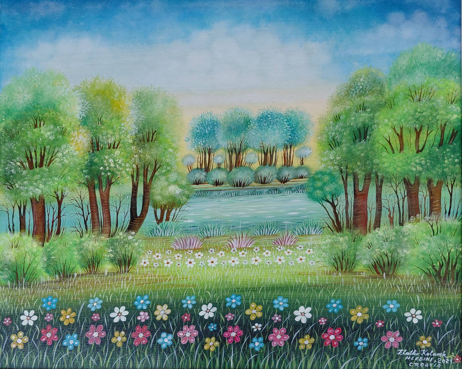 Zlatko Kolarek Proljece 2021 akril na platnu 500x600mm