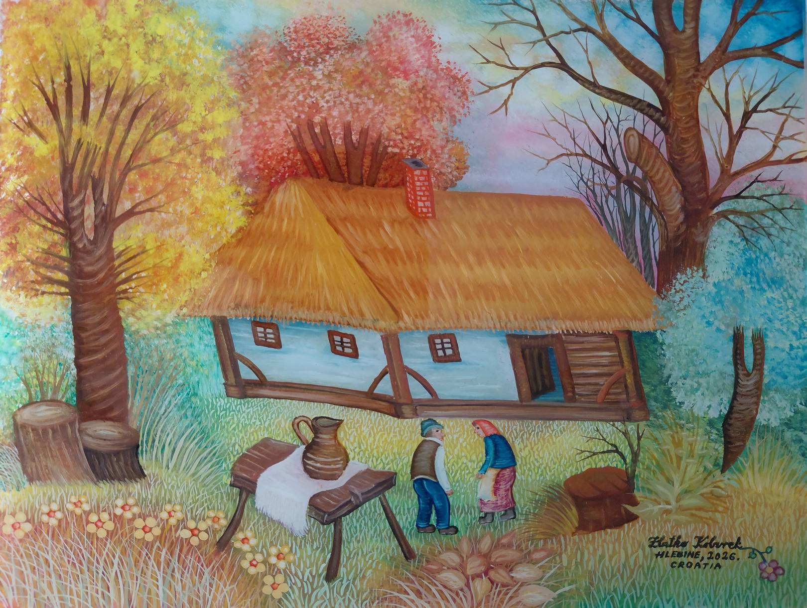 Zlatko Kolarek Stara klet 2026 ulje na staklu 300x400mm