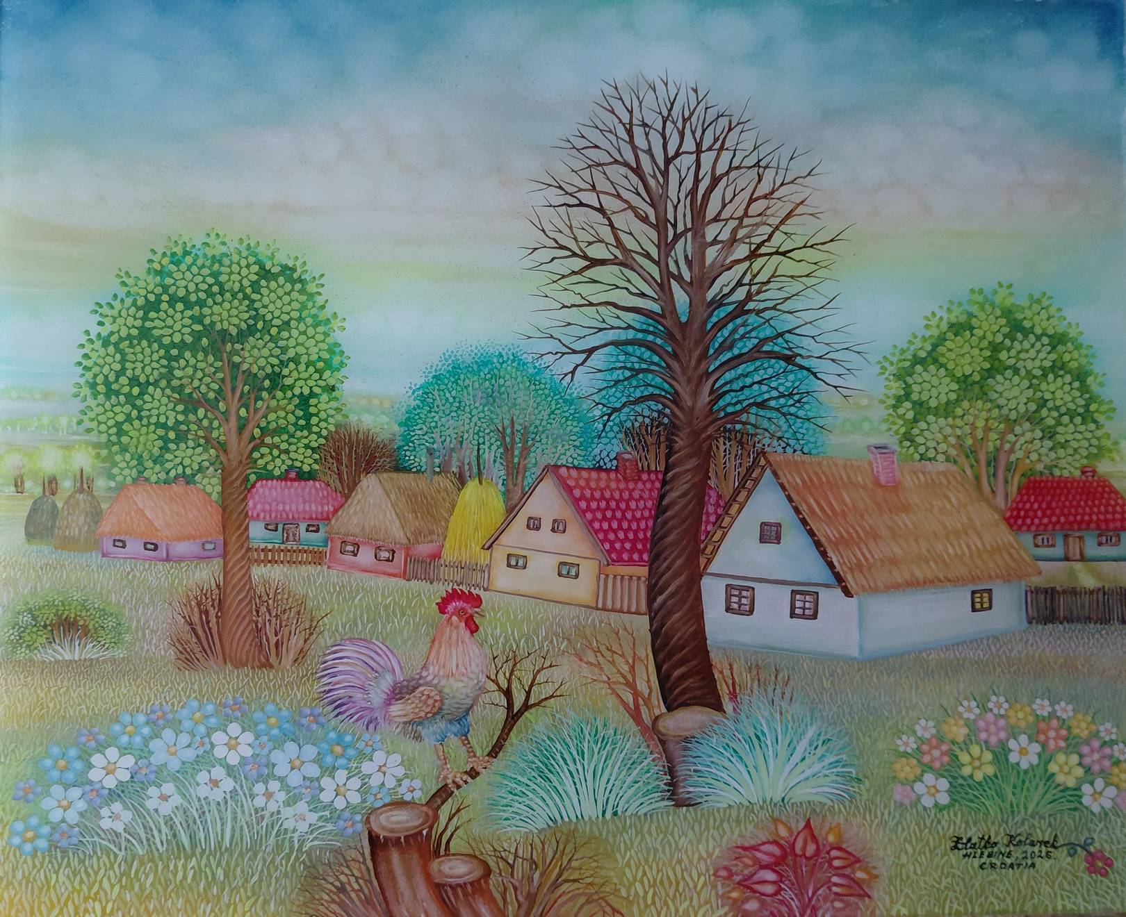 Zlatko Kolarek Zelim dobro jutro 2026 ulje na staklu 400x500mm