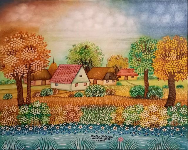 Zlatko Kolarek pejsaz 2022 ulje na platnu 400x500mm